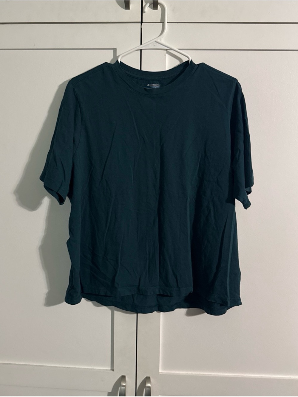 Columbia Boxy Crewneck Tee in Deep Teal